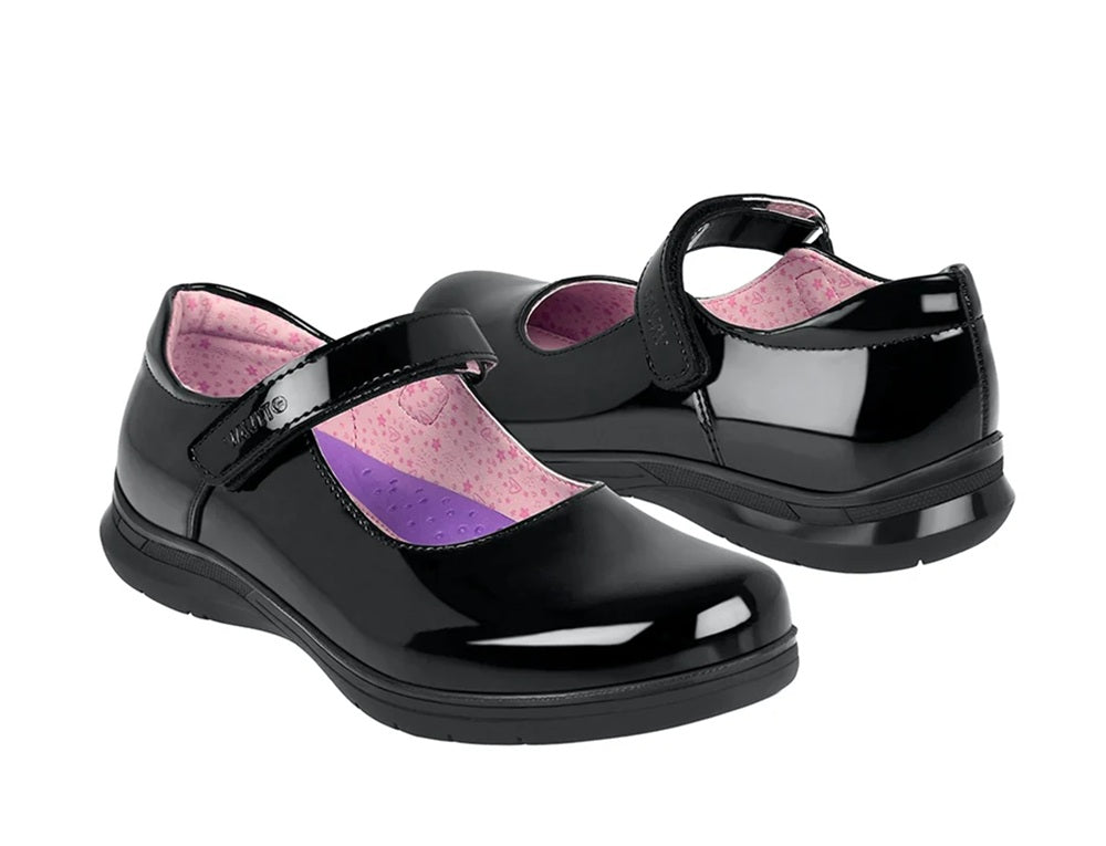 Zapato escolar en charol negro para niña VAVITO