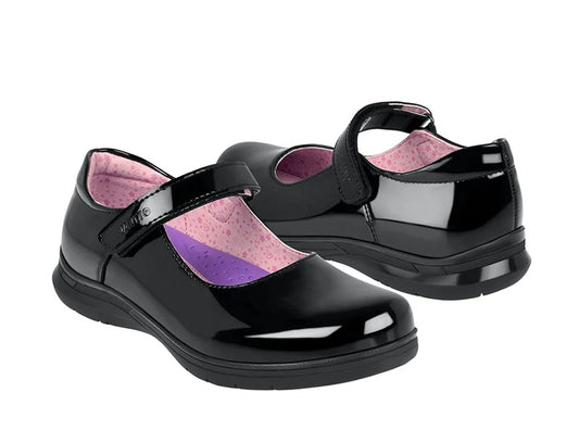 Zapato escolar en charol negro para niña VAVITO